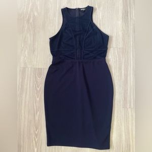 Missguided Blue Sleeveless Dress